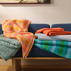 Sunwashed Check Bed Blanket - Last Call