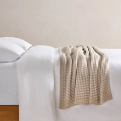 Grid Knit Cotton Throw Blanket - Last Call