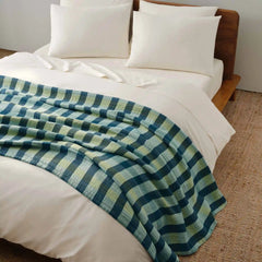 Sunwashed Check Bed Blanket
